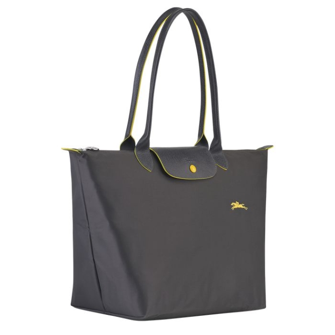 Grey Longchamp Le Pliage Club L Women's Shoulder Bags | US-0859MTQ