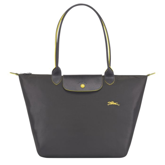 Grey Longchamp Le Pliage Club L Women\'s Shoulder Bags | US-0859MTQ