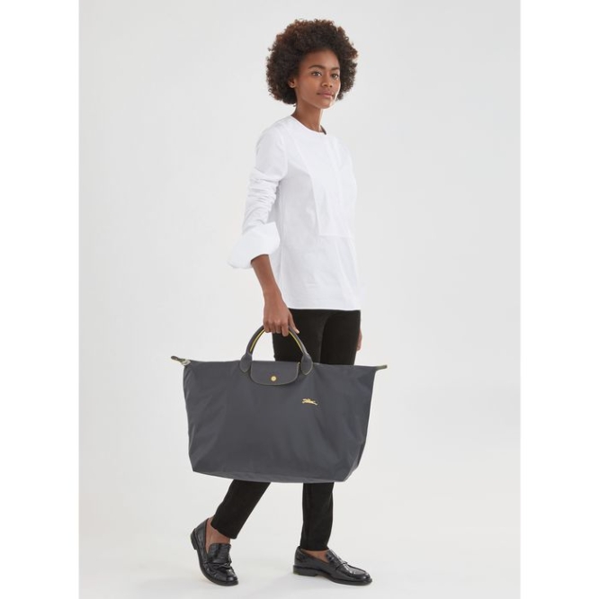 Grey Longchamp Le Pliage Club L Women's Travel Bags | US-6870SWU