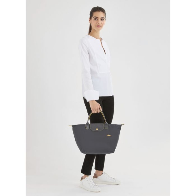 Grey Longchamp Le Pliage Club M Women's Top-handle Bags | US-6029BSJ