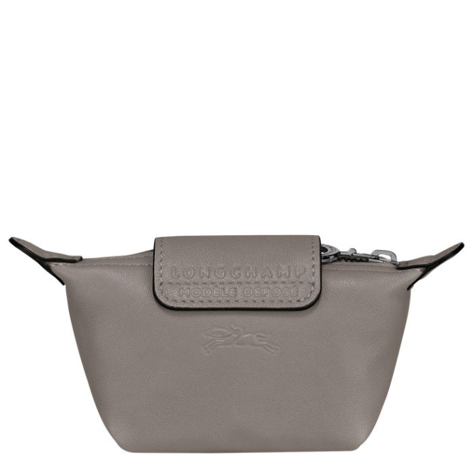 Grey Longchamp Le Pliage Cuir Men's Cardholders & Coin Purses | US-5068OLC