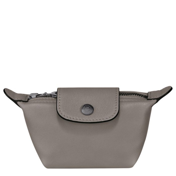 Grey Longchamp Le Pliage Cuir Men\'s Cardholders & Coin Purses | US-5068OLC