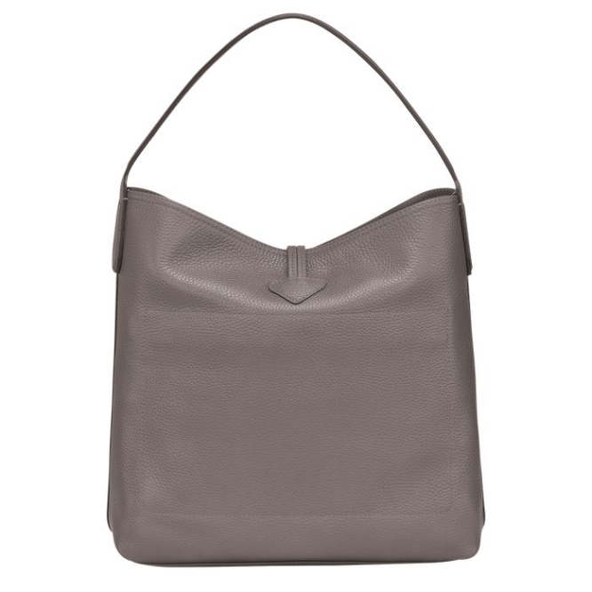 Grey Longchamp Roseau Essential Women's Shoulder Bags | US-1628BPN