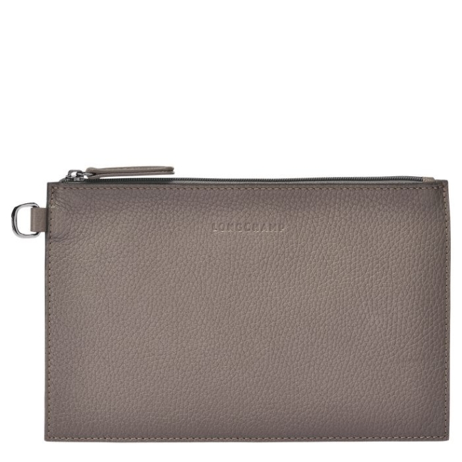 Grey Longchamp Roseau Essential Women\'s Pouches & Cases | US-3175ZLR