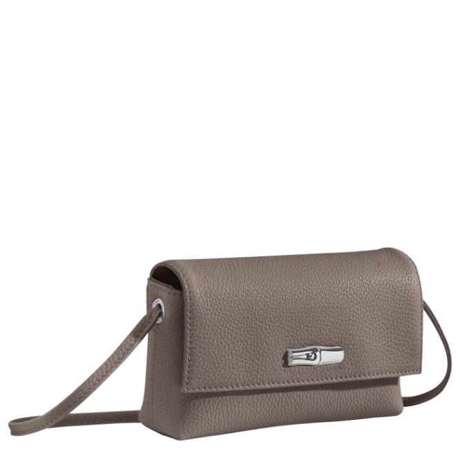 Grey Longchamp Roseau Essential Women's Pouches & Cases | US-5792QZV