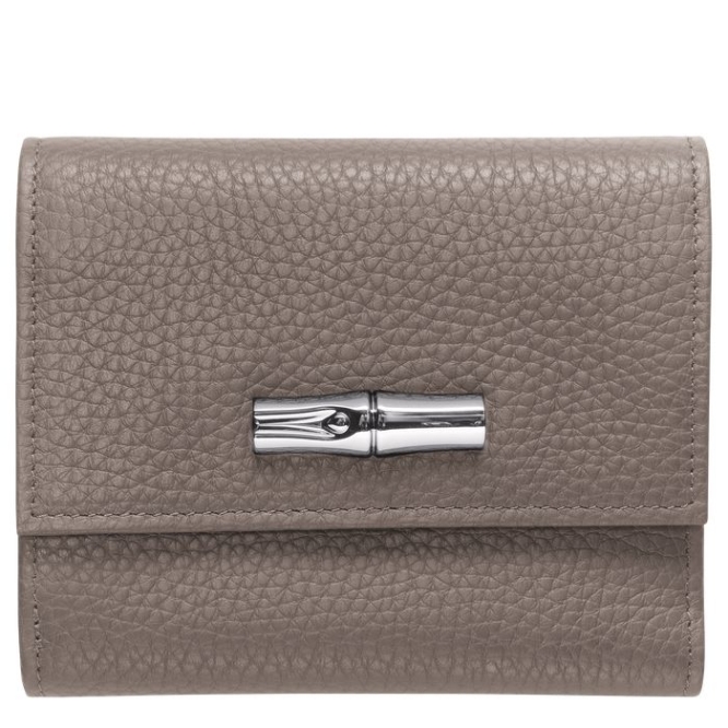 Grey Longchamp Roseau Essential Women\'s Wallets | US-9173PDA