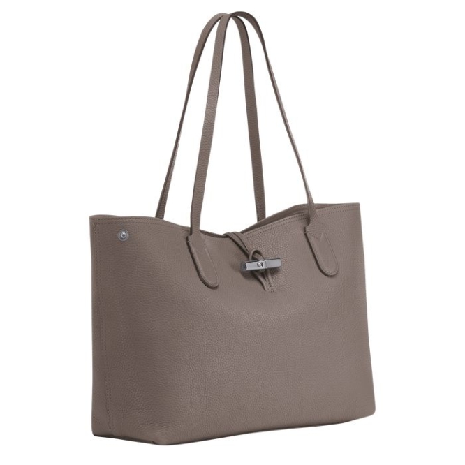 Grey Longchamp Roseau Essential Women's Shoulder Bags | US-9413KIL