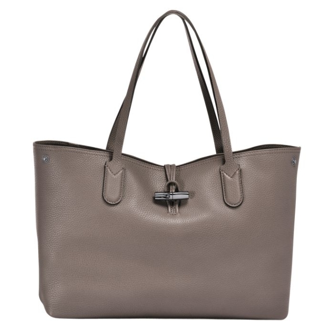 Grey Longchamp Roseau Essential Women\'s Shoulder Bags | US-9413KIL