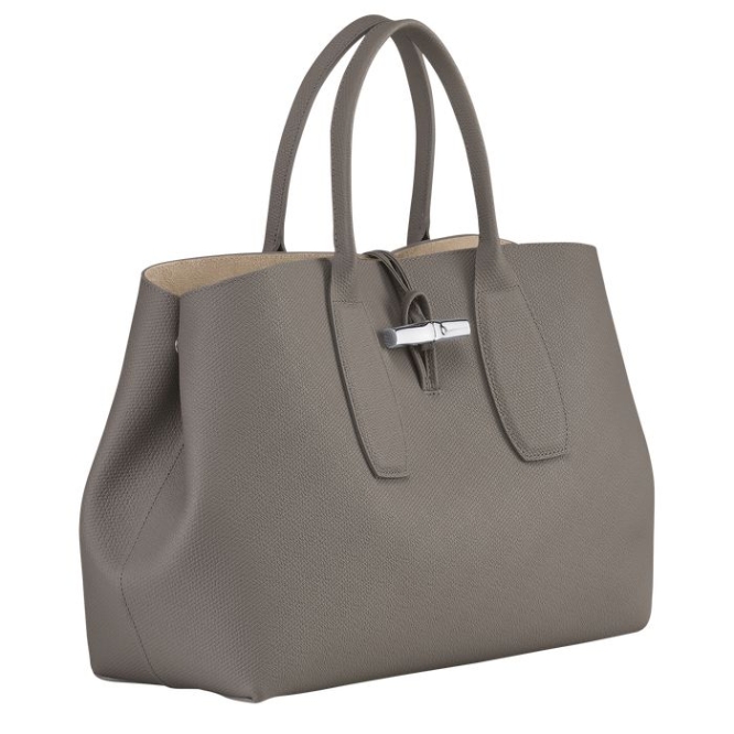 Grey Longchamp Roseau L Women's Top-handle Bags | US-5184ILC