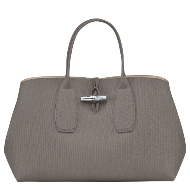 Grey Longchamp Roseau L Women\'s Top-handle Bags | US-5184ILC