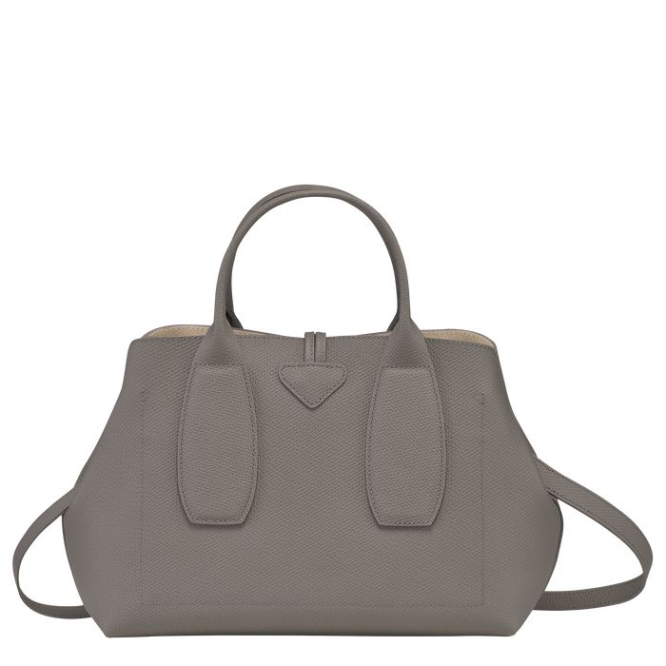 Grey Longchamp Roseau M Women's Top-handle Bags | US-4507OAH