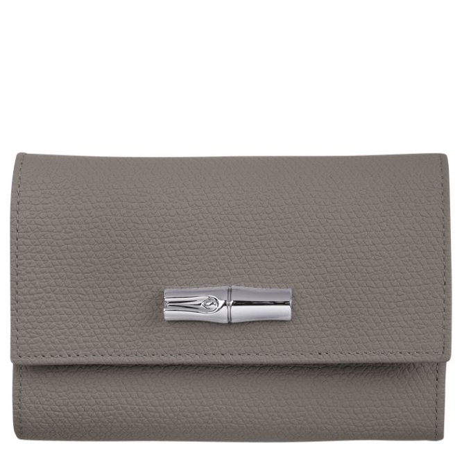 Grey Longchamp Roseau Women\'s Wallets | US-8410WUB