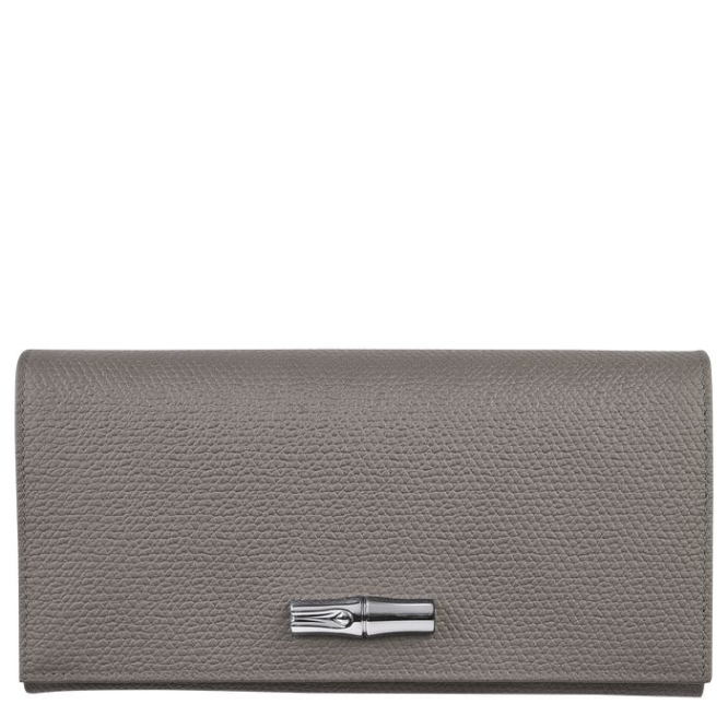 Grey Longchamp Roseau Women\'s Wallets | US-9180PCG