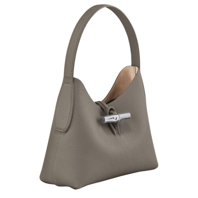 Grey Longchamp Roseau XS Women's Shoulder Bags | US-7869DTS