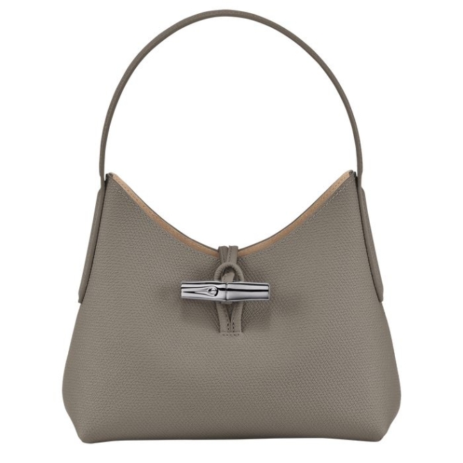 Grey Longchamp Roseau XS Women\'s Shoulder Bags | US-7869DTS