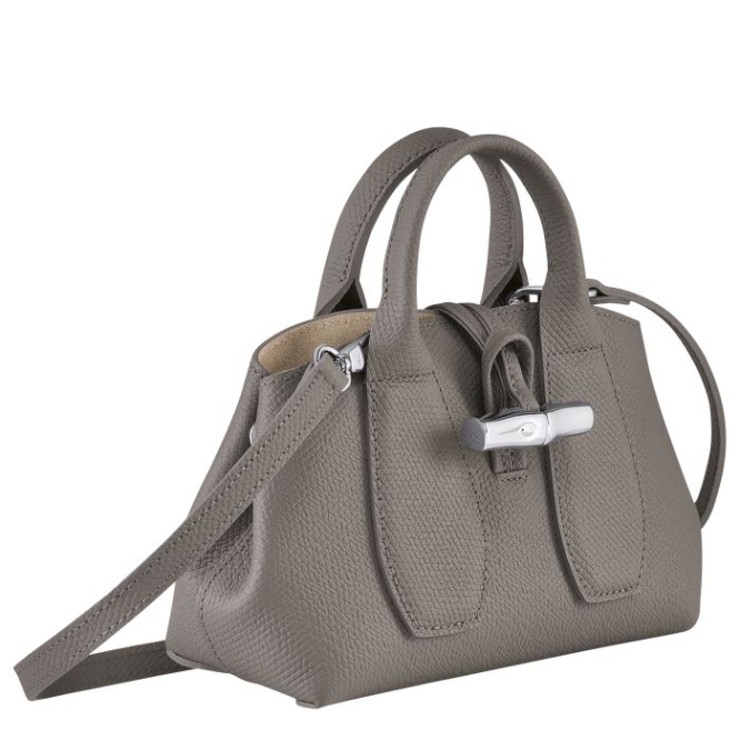 Grey Longchamp Roseau XS Women's Top-handle Bags | US-8167JVT