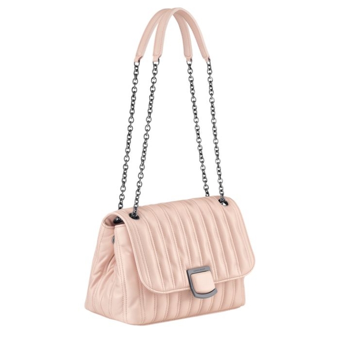 Light Pink Longchamp Brioche M Women's Crossbody Bags | US-0862XUS