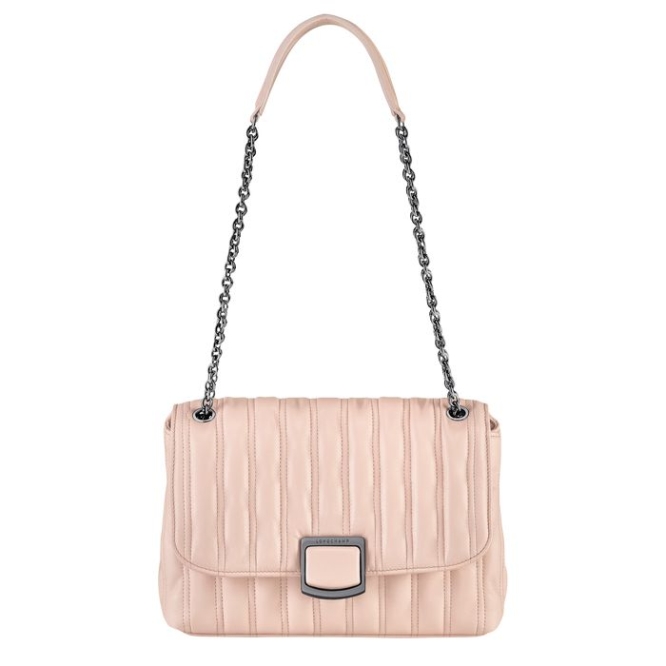 Light Pink Longchamp Brioche M Women\'s Crossbody Bags | US-0862XUS