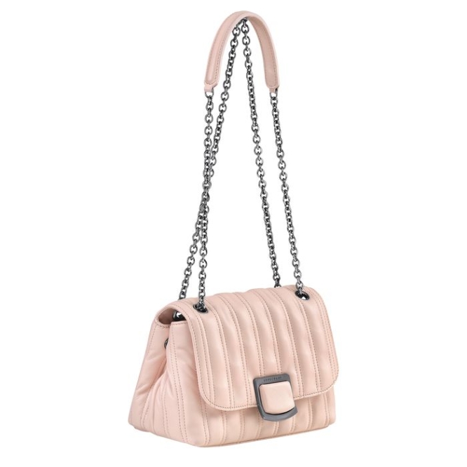 Light Pink Longchamp Brioche S Women's Crossbody Bags | US-0215TVD