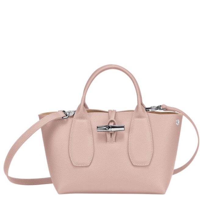 Light Pink Longchamp Roseau S Women's Top-handle Bags | US-0459QRH