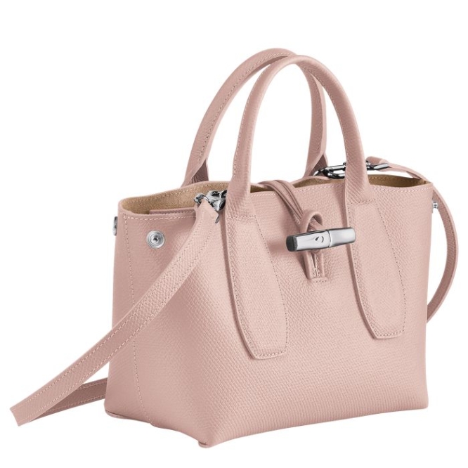 Light Pink Longchamp Roseau S Women's Top-handle Bags | US-0459QRH