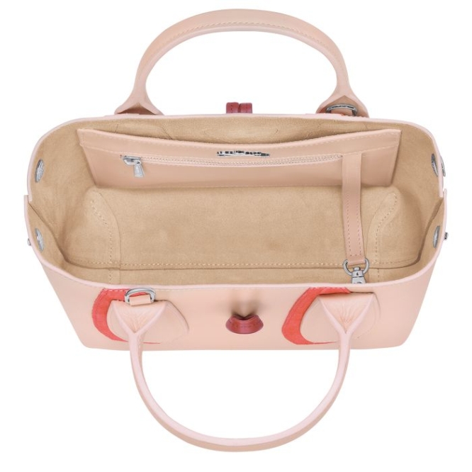 Light Pink Longchamp Roseau Shadow S Women's Top-handle Bags | US-6508RFX