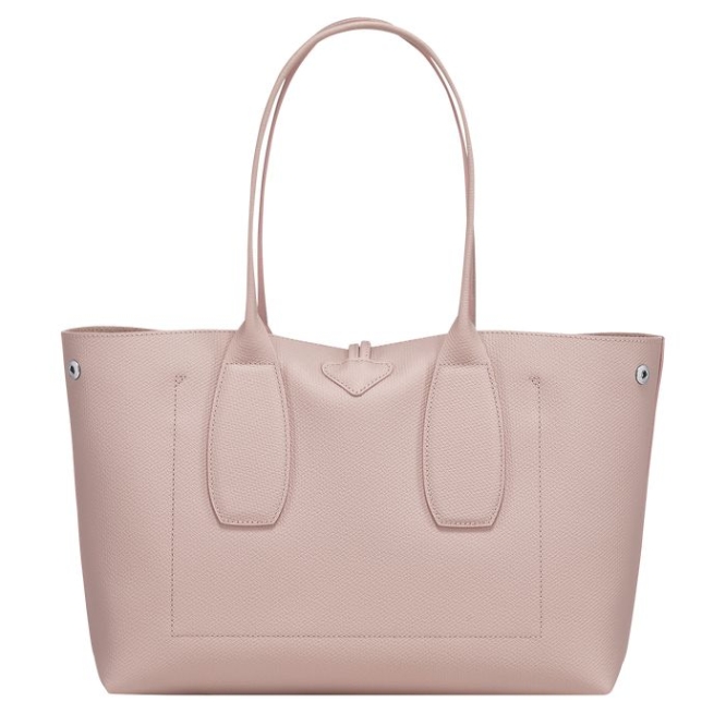 Light Pink Longchamp Roseau Women's Shoulder Bags | US-1970XJP