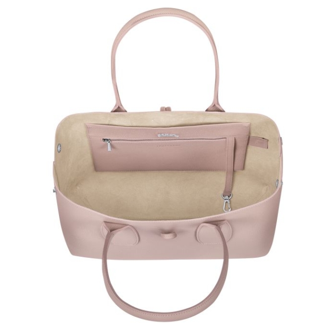 Light Pink Longchamp Roseau Women's Shoulder Bags | US-1970XJP