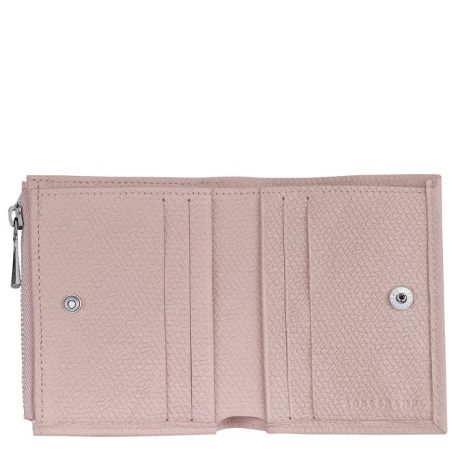 Light Pink Longchamp Roseau Women's Wallets | US-0815LPI