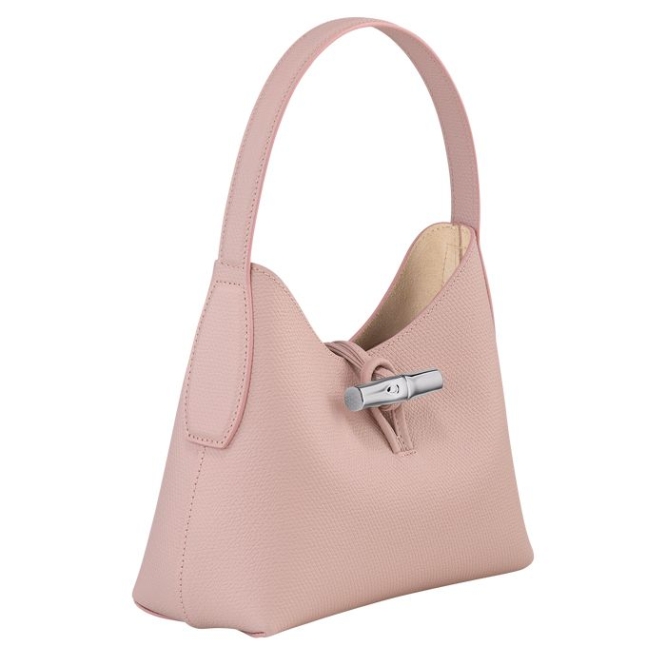 Light Pink Longchamp Roseau XS Women's Shoulder Bags | US-5702NAV