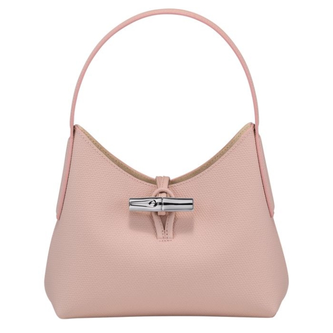 Light Pink Longchamp Roseau XS Women\'s Shoulder Bags | US-5702NAV