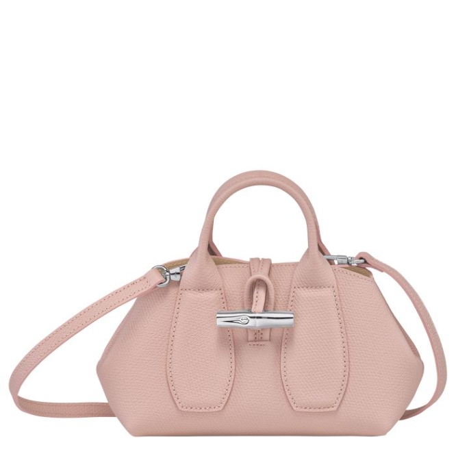 Light Pink Longchamp Roseau XS Women\'s Top-handle Bags | US-0561RXI