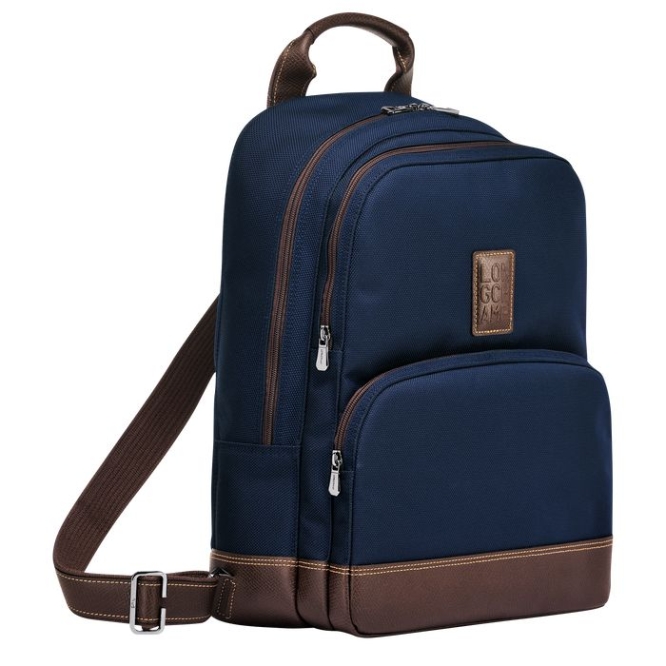 Navy Longchamp Boxford Men's Backpacks | US-0476NFH