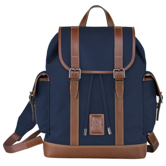 Navy Longchamp Boxford Men\'s Backpacks | US-1536NBV