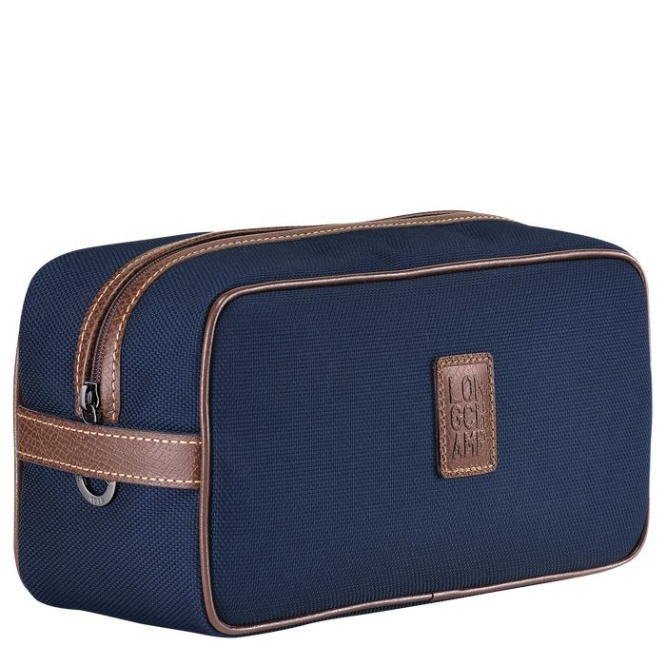 Navy Longchamp Boxford Men's Toiletry Bags | US-9367UPX