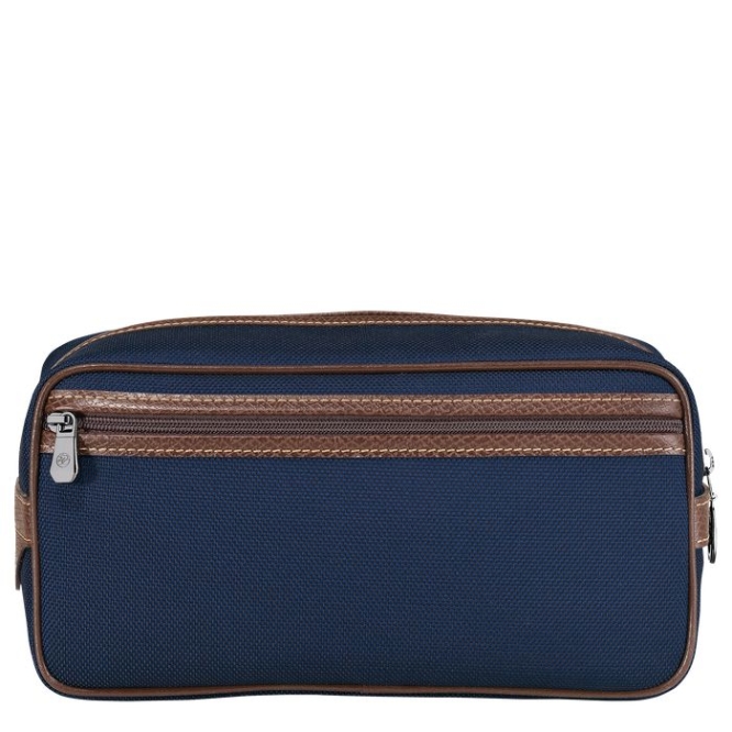 Navy Longchamp Boxford Men's Toiletry Bags | US-9367UPX