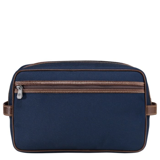 Navy Longchamp Boxford Men's Toiletry Bags | US-9621QSM