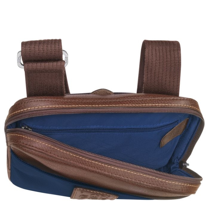 Navy Longchamp Boxford S Men's Crossbody Bags | US-2647QRX