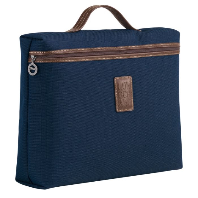 Navy Longchamp Boxford S Men's Document Holders | US-4016RFQ