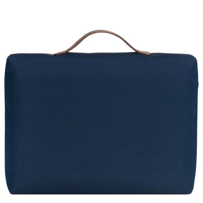 Navy Longchamp Boxford S Men's Document Holders | US-4016RFQ