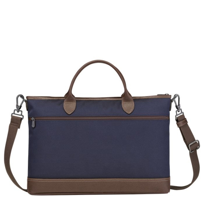 Navy Longchamp Boxford S Men's Document Holders | US-7280WMC