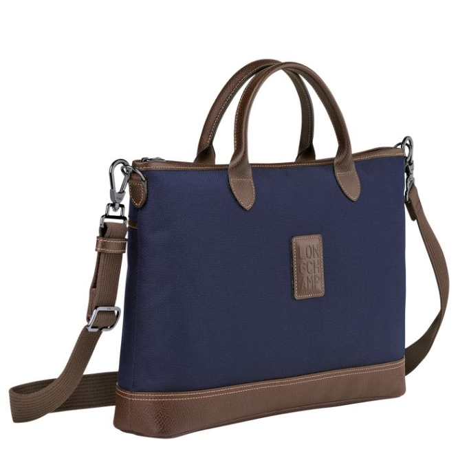 Navy Longchamp Boxford S Women's Document Holders | US-5260FXA