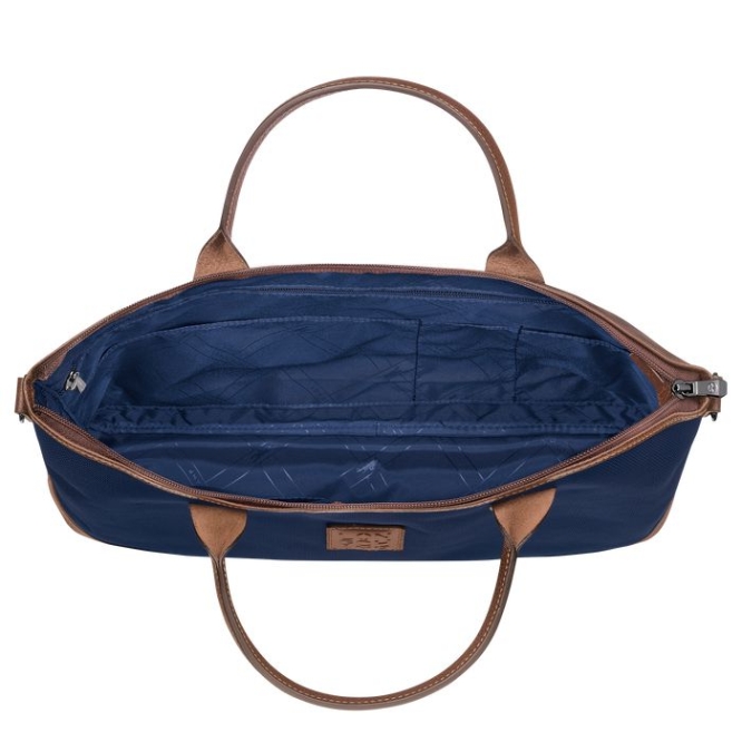 Navy Longchamp Boxford S Women's Document Holders | US-5260FXA