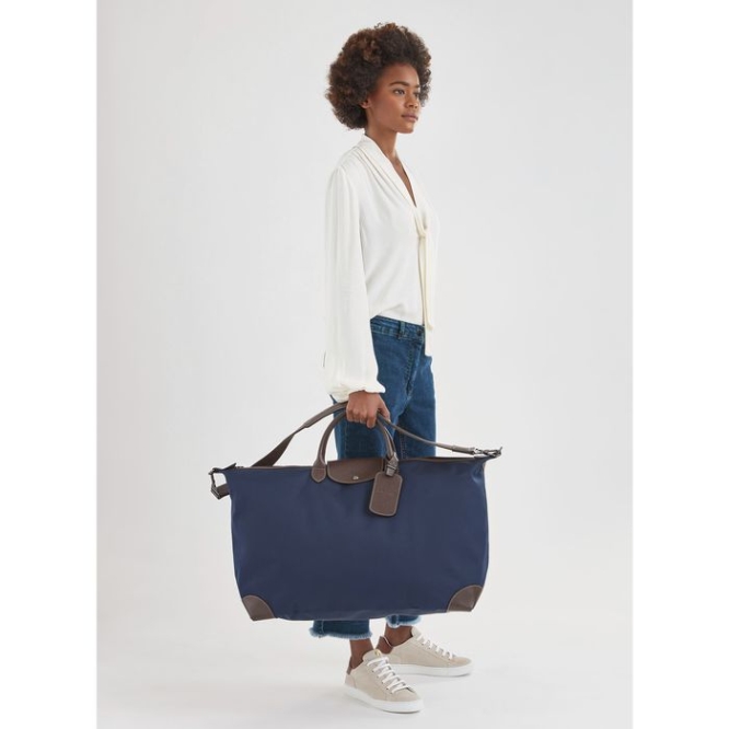 Navy Longchamp Boxford XL Men's Travel Bags | US-9807IRV