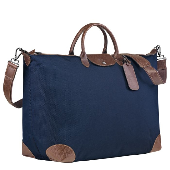 Navy Longchamp Boxford XL Men's Travel Bags | US-9807IRV