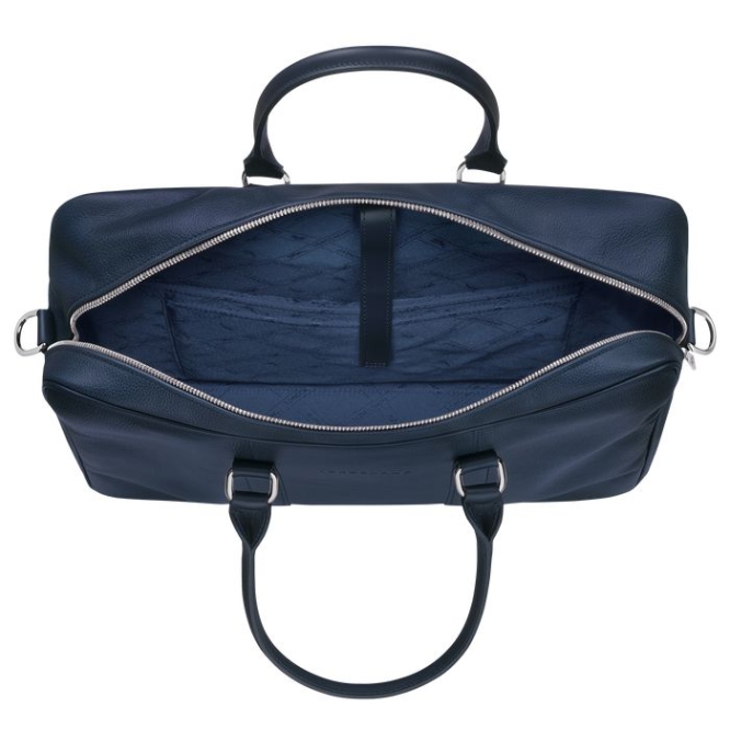 Navy Longchamp Le Foulonné M Men's Document Holders | US-8402BYP