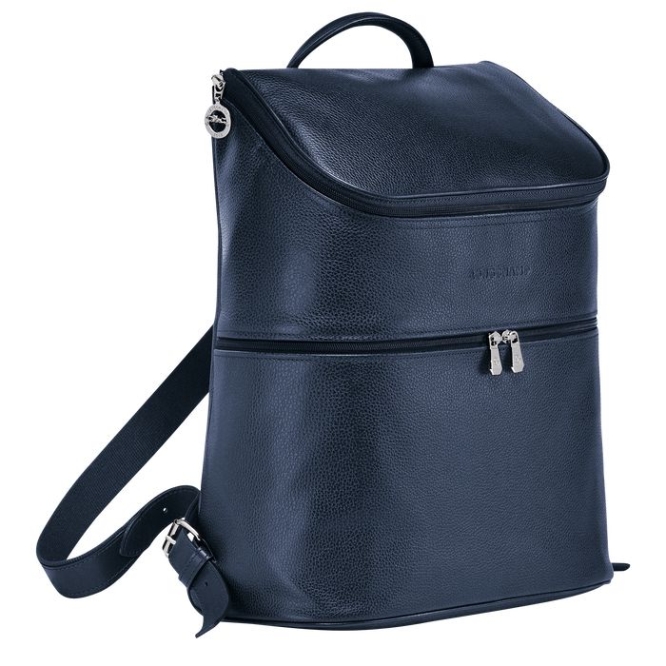 Navy Longchamp Le Foulonné Men's Backpacks | US-4928ECZ