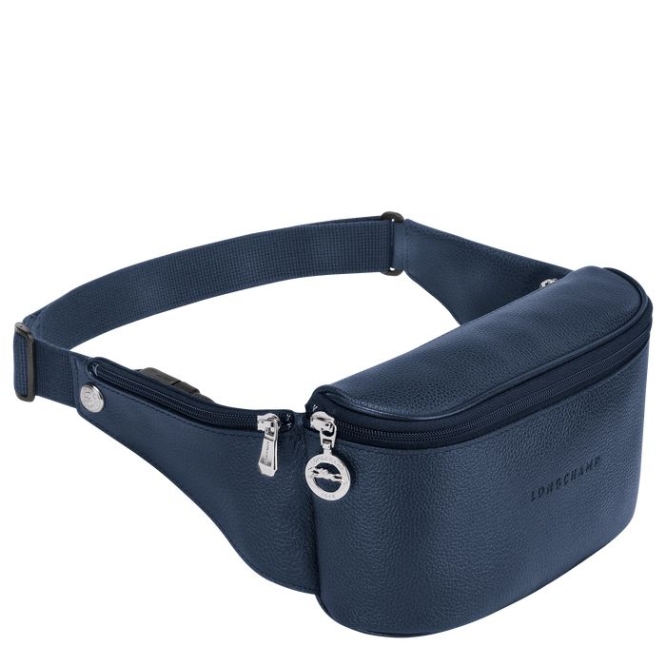 Navy Longchamp Le Foulonné Men's Belt Bags | US-7046NRQ