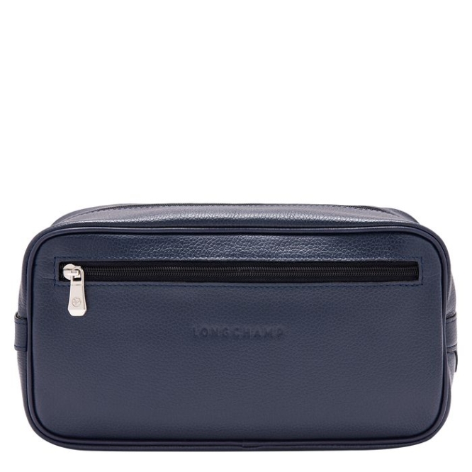 Navy Longchamp Le Foulonné Men\'s Toiletry Bags | US-0739HMK