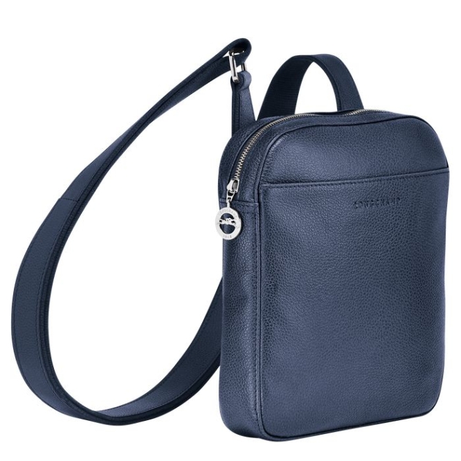 Navy Longchamp Le Foulonné S Men's Crossbody Bags | US-9685KVE